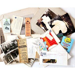 Vintage Ephemera Bundle Lot Of 50 Pcs Photos Paper Envelopes For Crafts SH1F